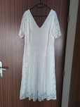 Sukienka koronkowa 44 plus size biała ecru xl XXL maxi ślubna NOWA