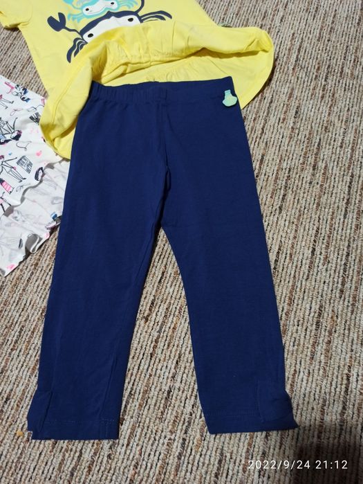 Zestaw na lato tuniki i legginsy 3/4 dla dziewczynki 116 Coccodrillo