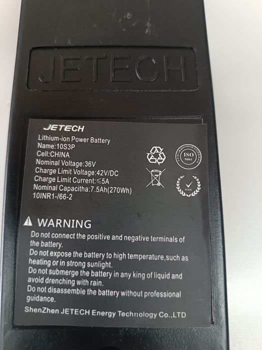 Bateria para trotinete 36v XT30