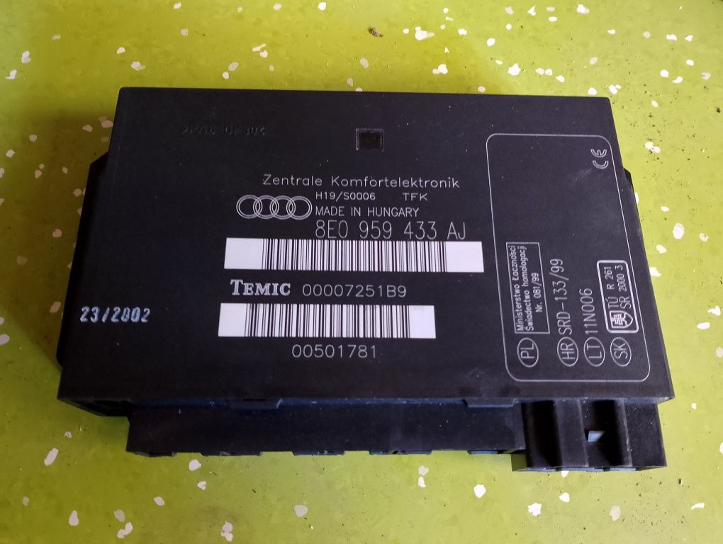 Moduł sterownik komfortu audi a4 b6 --8e0- -959- -433aj- Sprawny Euro