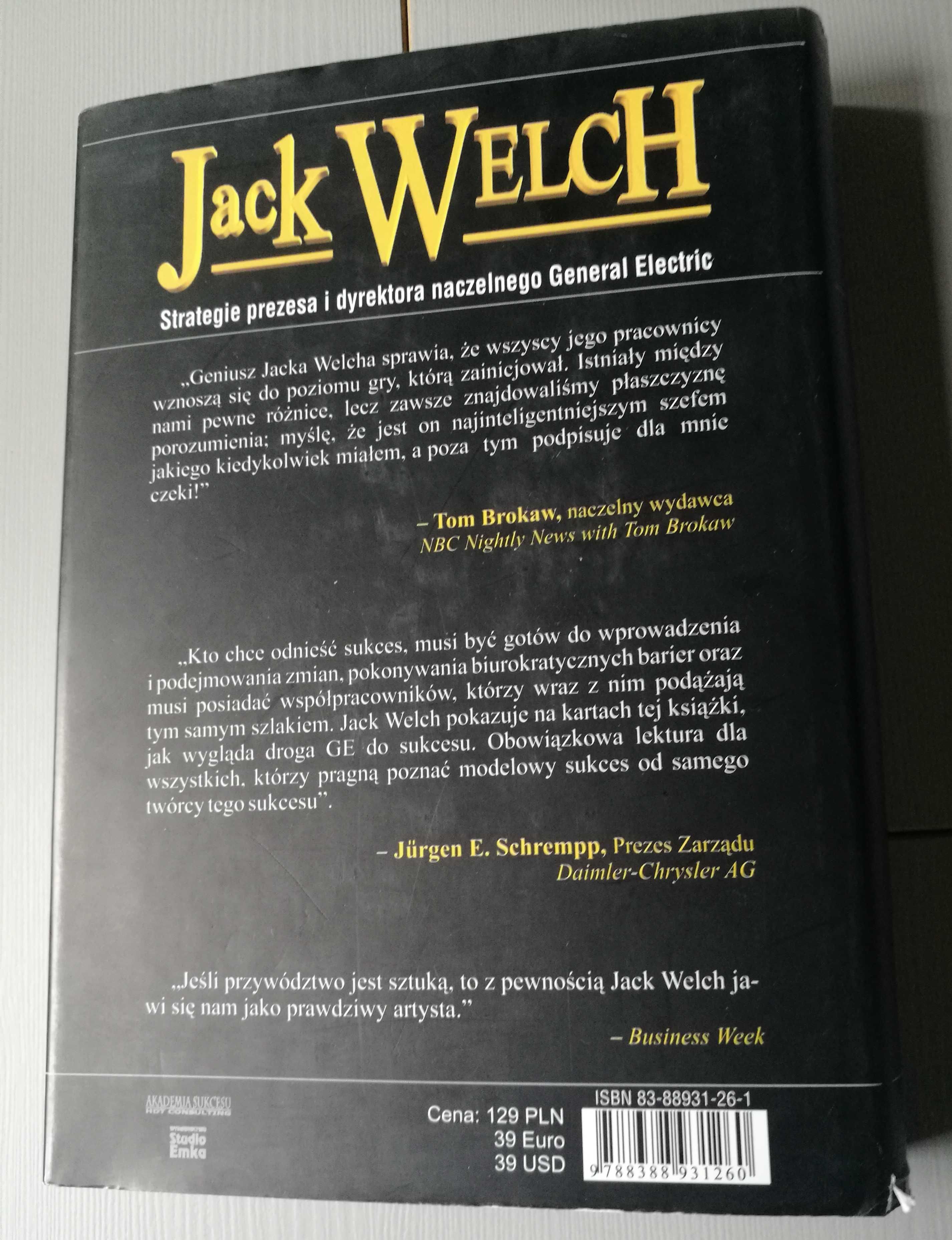 Jack Welch Kto przewodzi nie musi zarządzać Robert Slater stan bdb