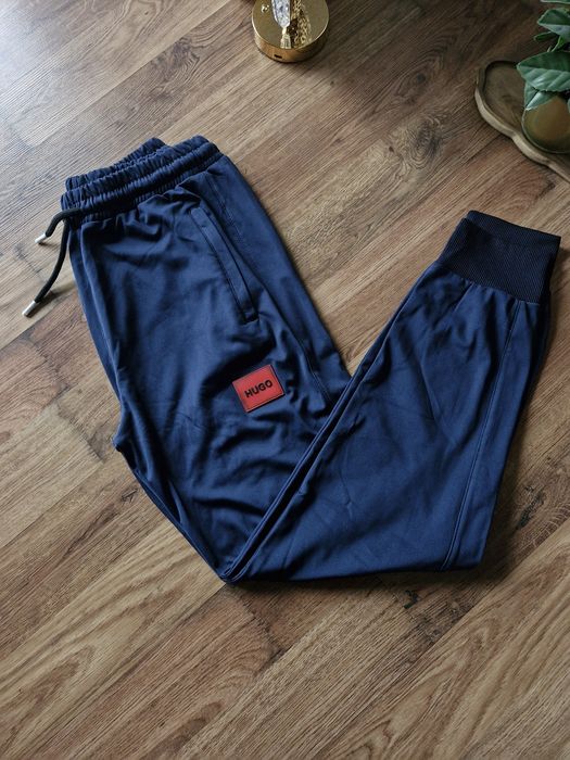 Męski spodnie dresowe granat ciepłe bo ss xl l nowe prezent