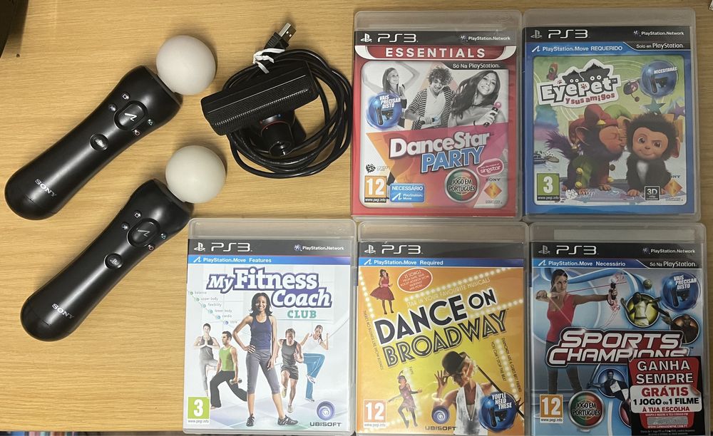 Comandos move ps3 com camara eye e jogos