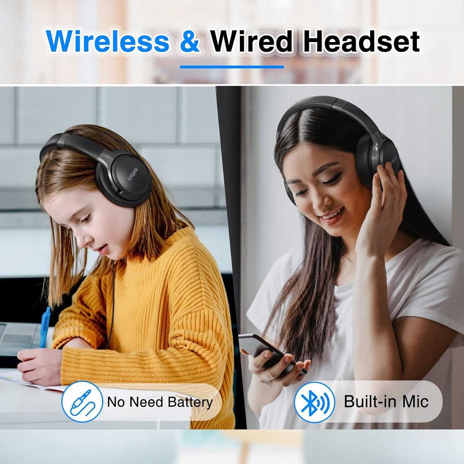 Nowe słuchawki bezprzewodowe / nauszniki / bluetooth / mikrofon !A183!