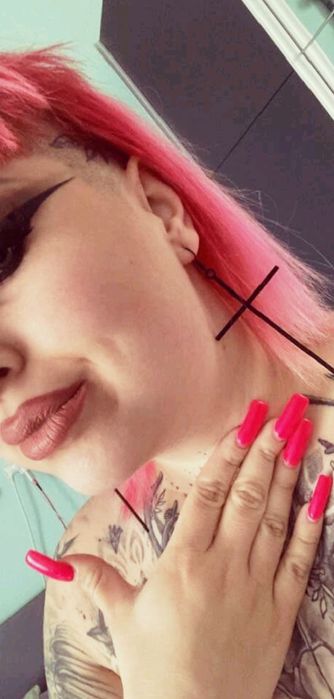 Kolczyki długie krzyże czarne