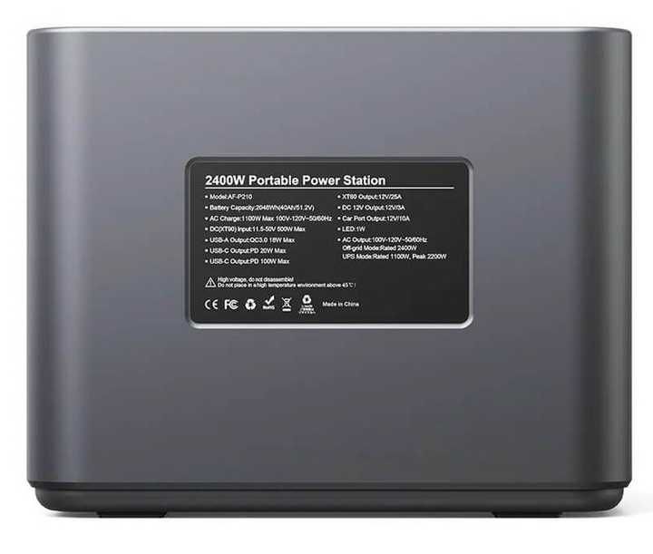 Портативна зарядна станція AFERIY AF-P210 2400W 2048Wh