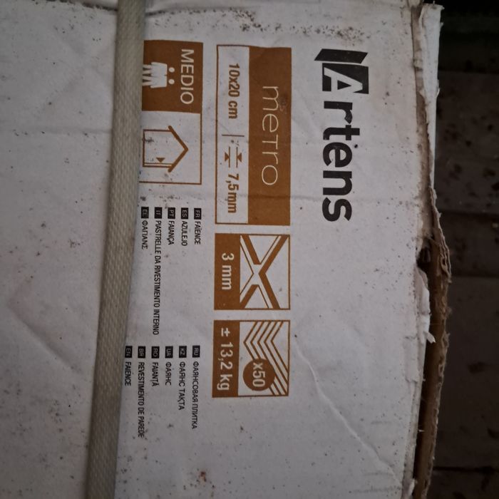 Biała glazura metro 10×20 Artens 1op