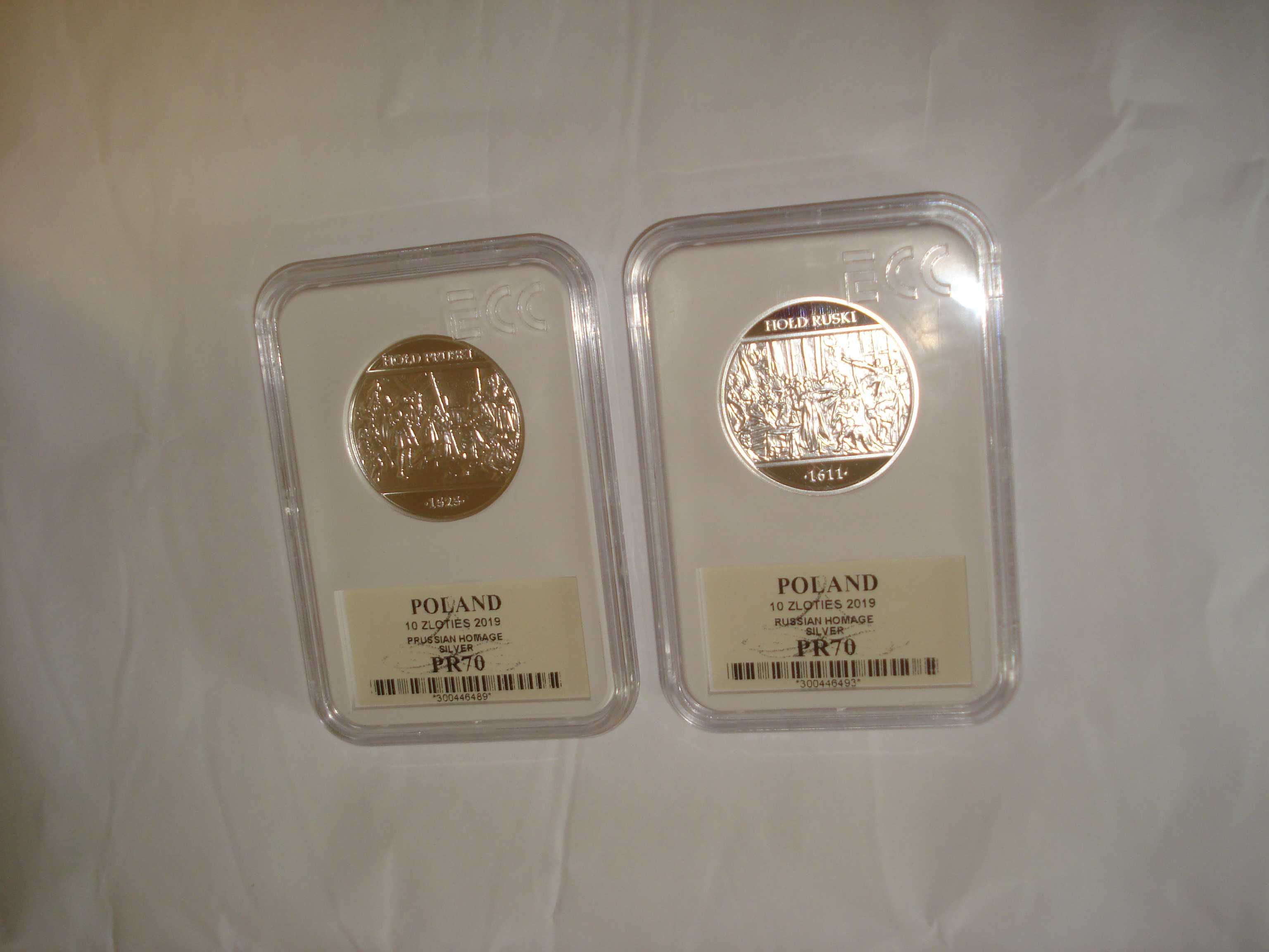 10+10zł 2019 Zestaw 2 monet kolekcjonerskich PR70 Hołd P+R