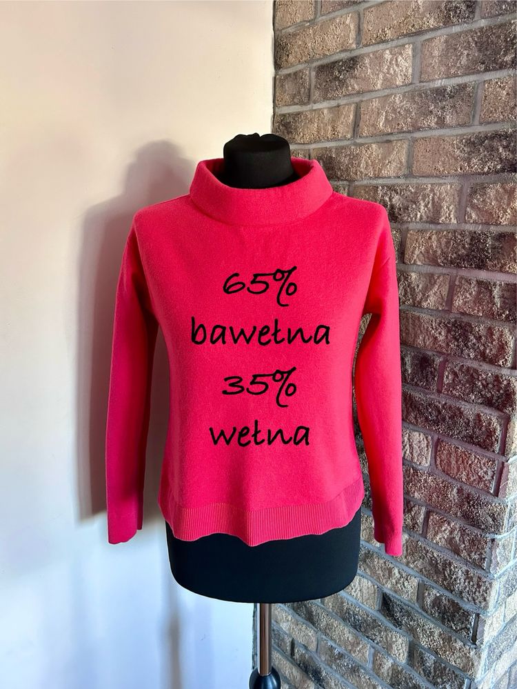 Nowy koralowy czerwony półgolf rozmiar XS/34