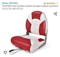 Fotel łódka biało czerwony