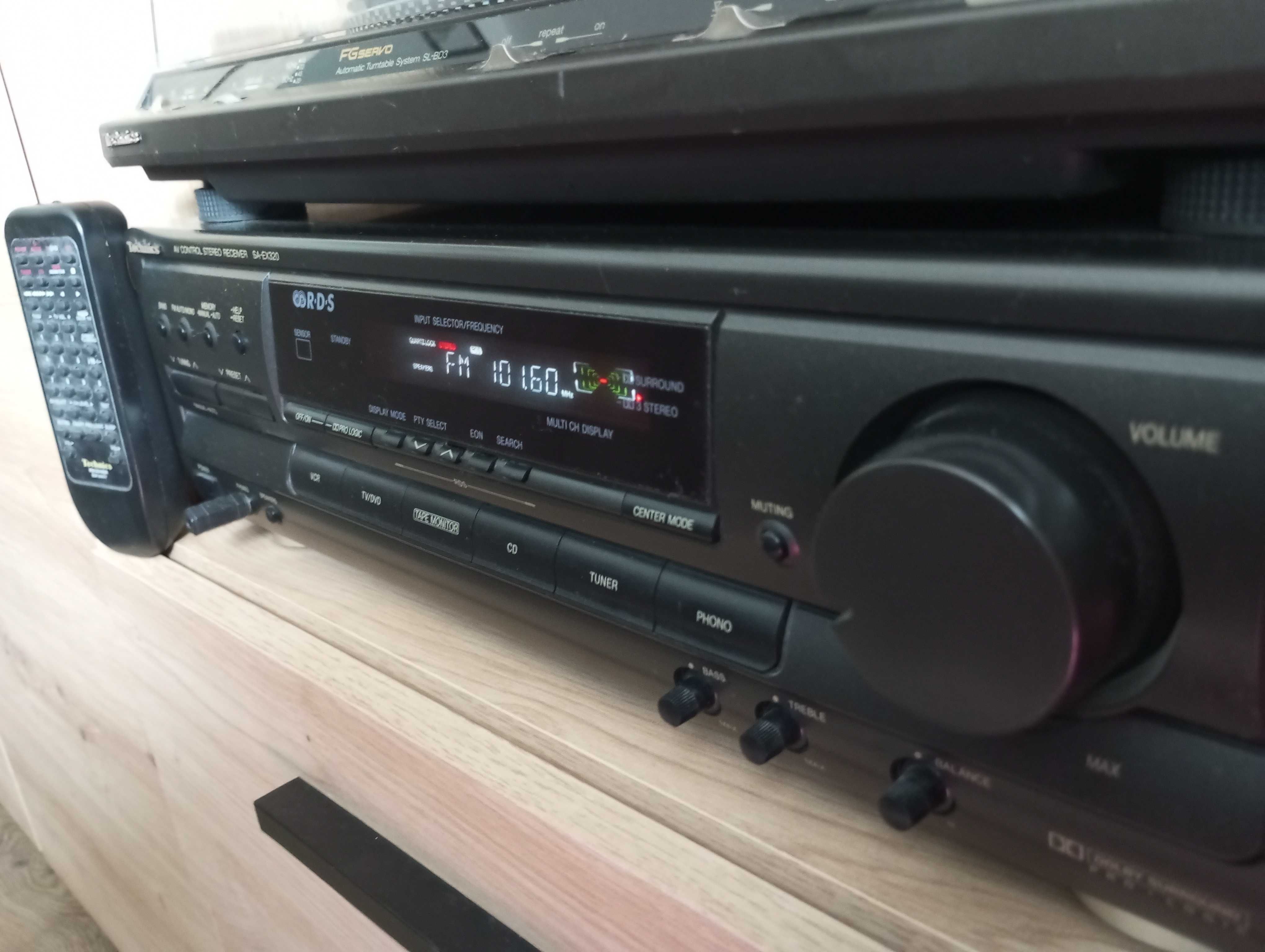 Zestaw OKAZJA Amplituner-wzmacniacz kolumny głośniki adapter Technics