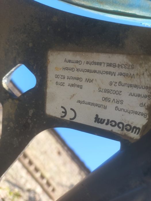 Stopa wibracyjna Weber Srv 590 (wakcer,amman,bomag) 2019r.