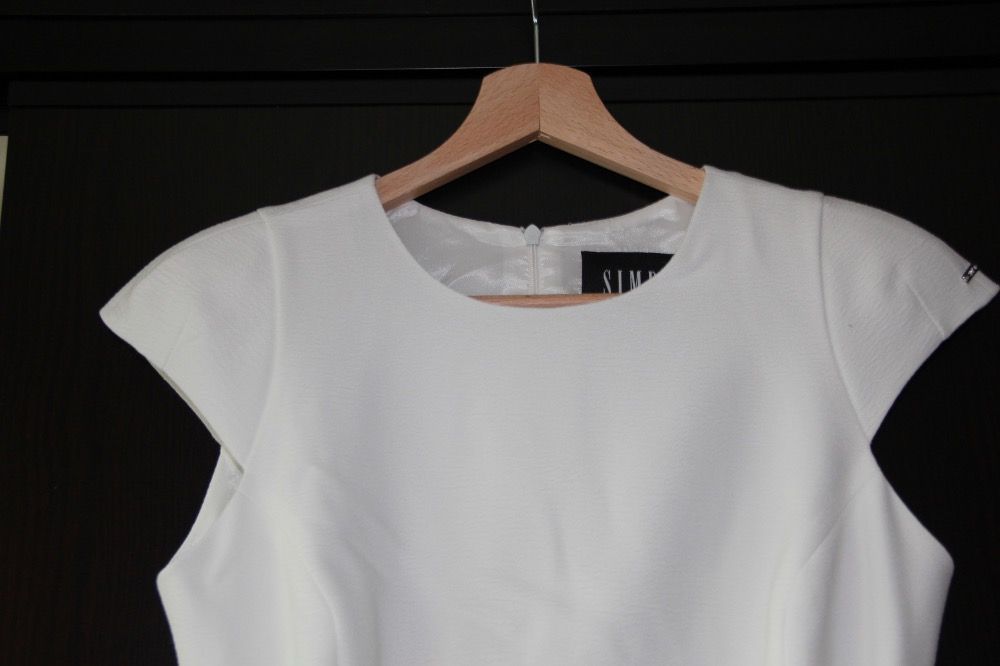 SIMPLE biała sukienka suknia ślub ślubna 34 XS 36 S