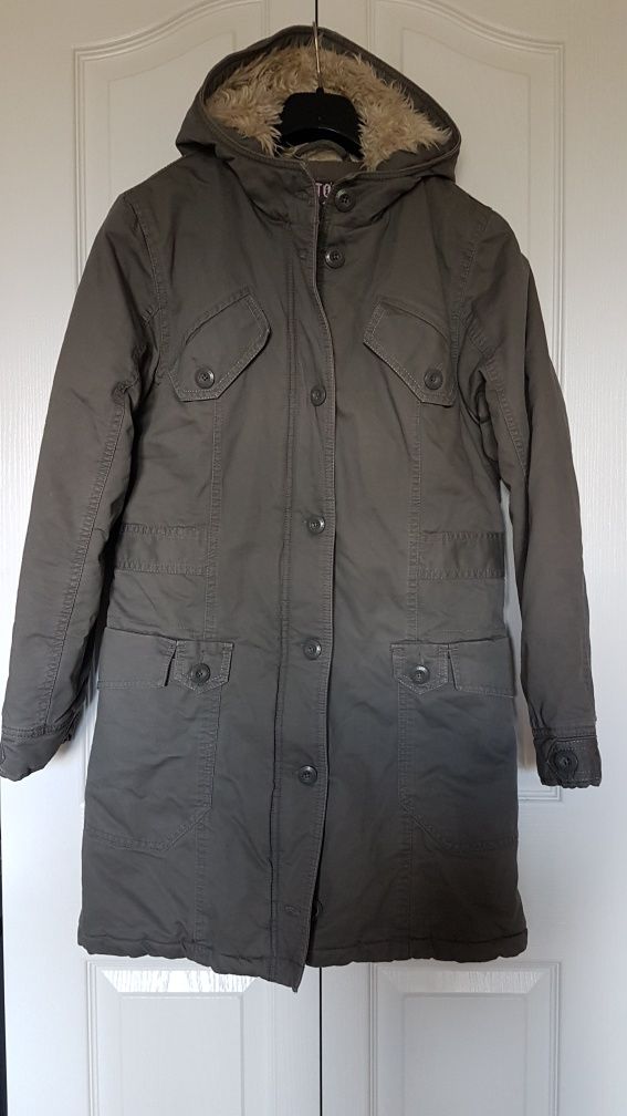 Tom Tailor jak NOWA 146 ciepła .zimowa dziewczęca .khaki . Denim