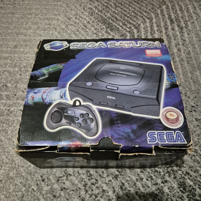 Consola Sega Saturn + Caixa + 3 jogos + comando