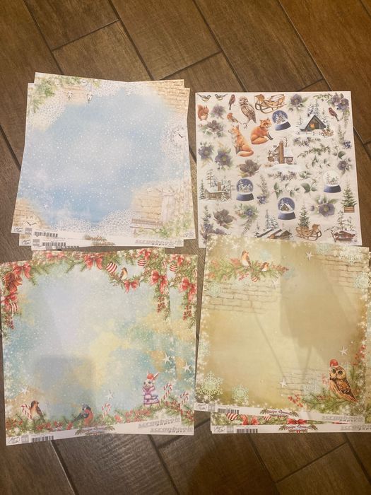 Papiery scrapbooking 30x30 świąteczne