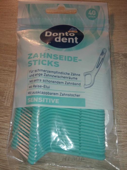 Nić dentystyczna z wykałaczką DONTODENT 40 sztuk