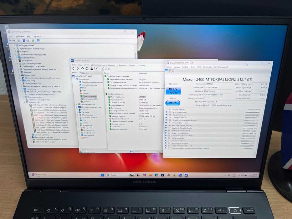 ASUS Zenbook UM3402YAR 14"IPS 2.5k Ryzen 5-7430U 16/512Gb підсвітка