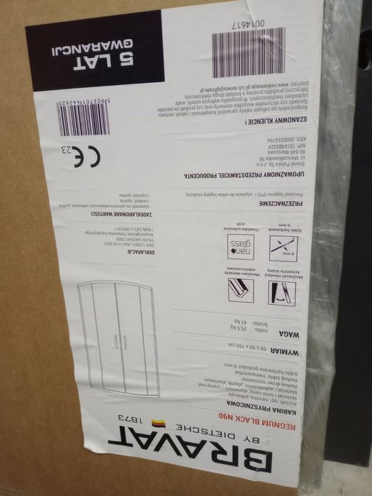 Kabina prysznicowa Bravat nowa 90 x 90