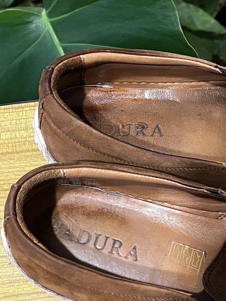 Buty skórzane letnie Badura