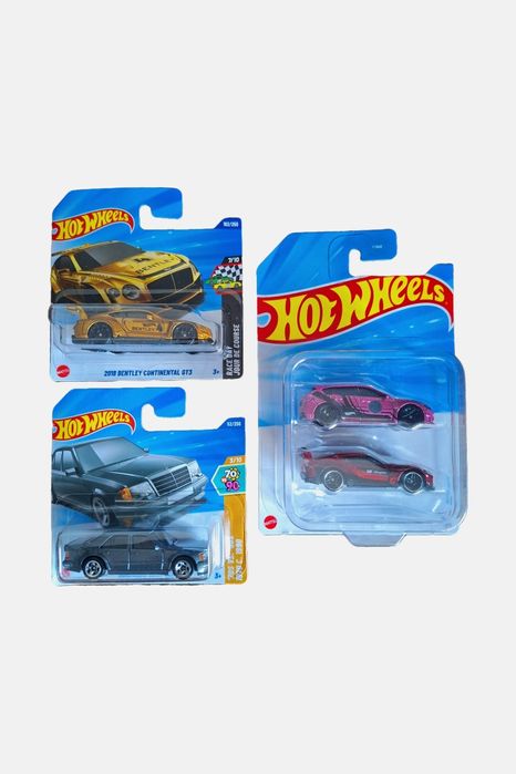 Hot wheels  Bentley Continental GT3 ,  Mercedes e500 , dwu pak