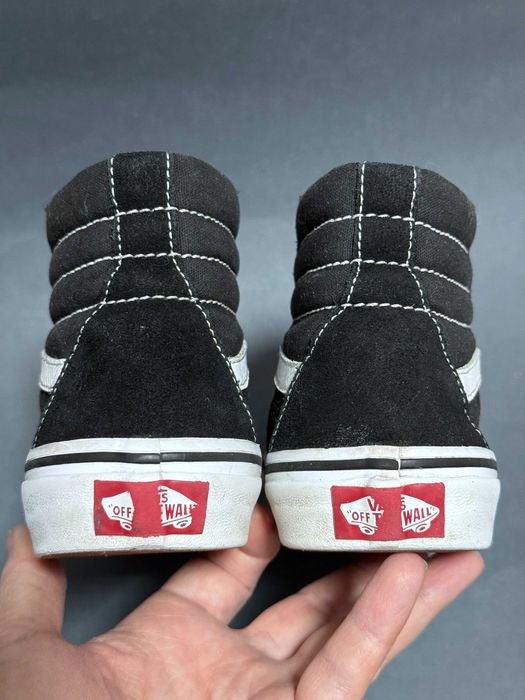Кеди Vans 32 розмір високі чорні шкіряні школярам до школи