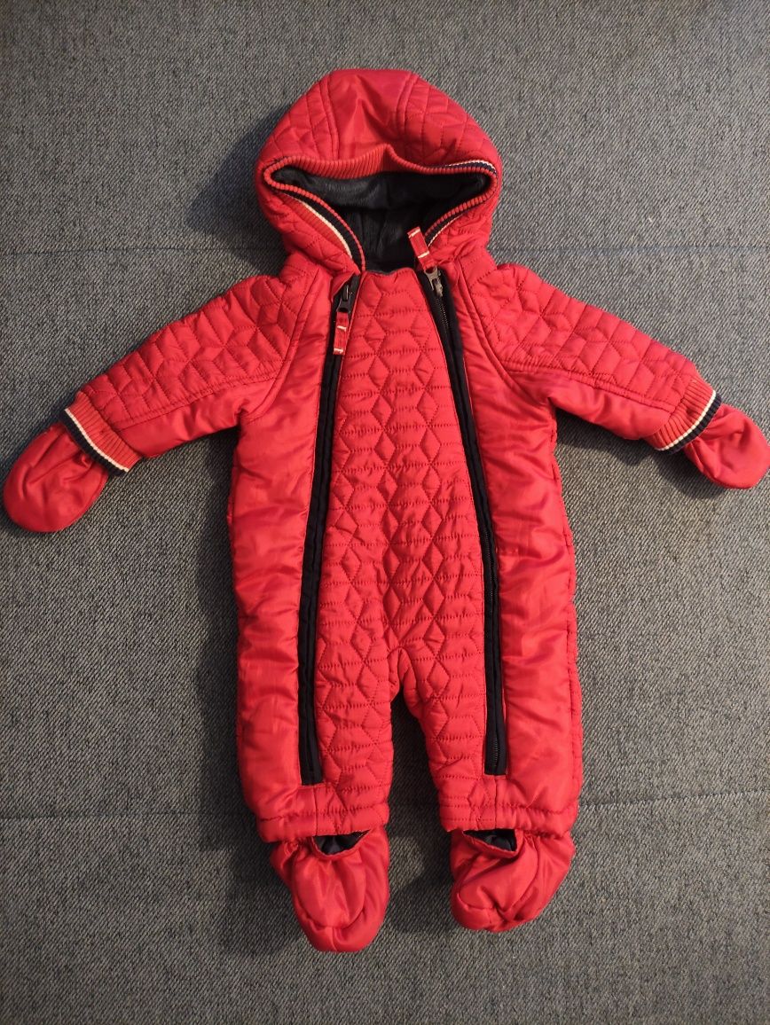 Kombinezon zimowy Mothercare 62cm 3mc czerwony