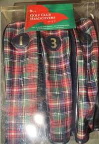 Capas madeiras Golfe - Golf Covers - Scottish Tartan