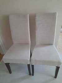 Sprzedam dwa krzesła tapicerowane beżowe