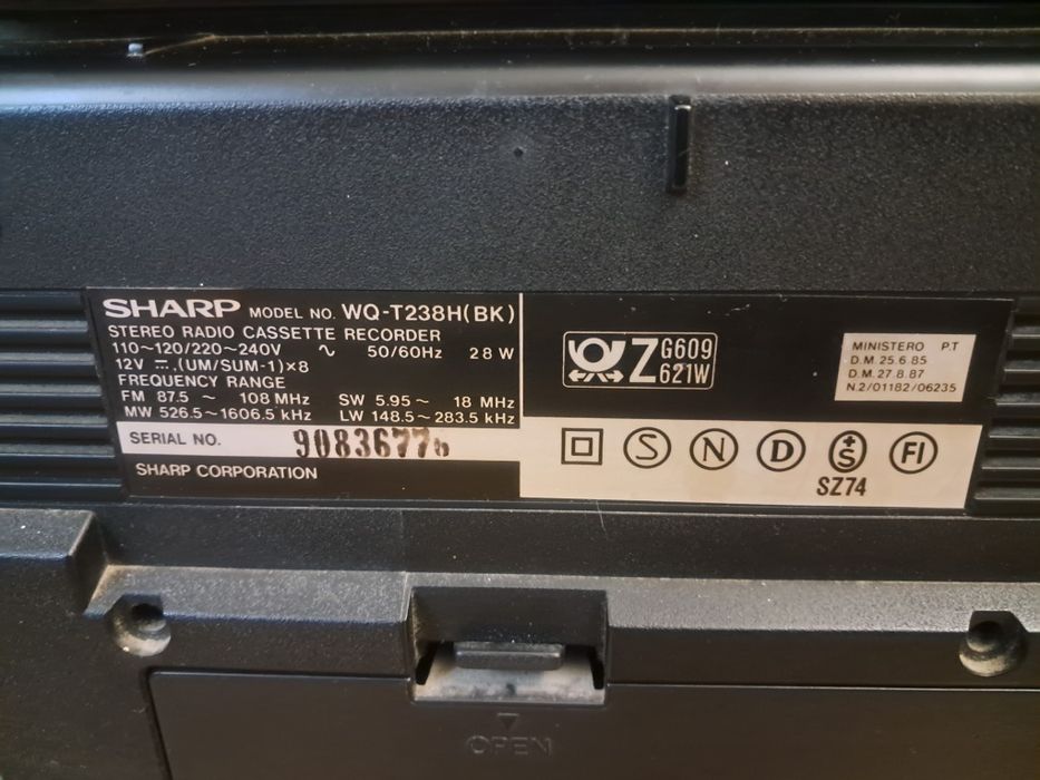 Магнитофон двухкасетный SHARP WQ-T238H (BK)
