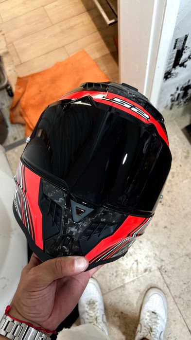 Capacete LS2 Carbon edit red