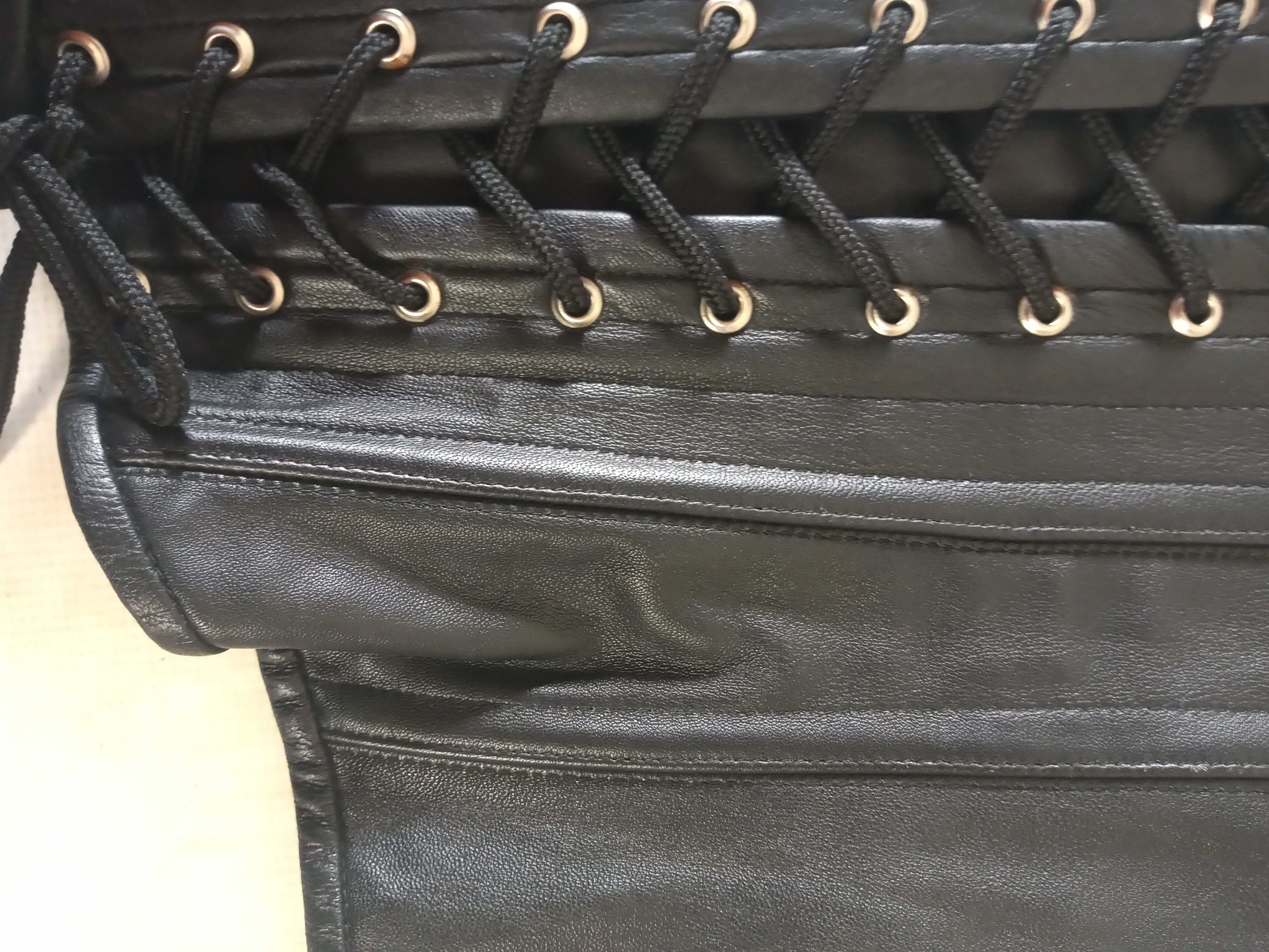 corsets bau lenart skórzany gorset leather ghotic L