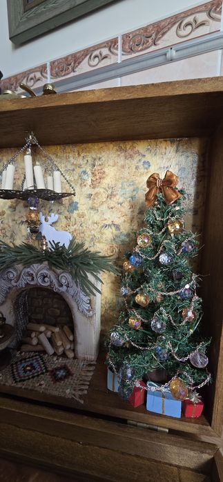 Різдвяна, новорічна композиція, мініатюра, об'ємна картина