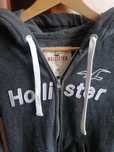 Rozpinana bluza Hollister grafitowa damska, męska