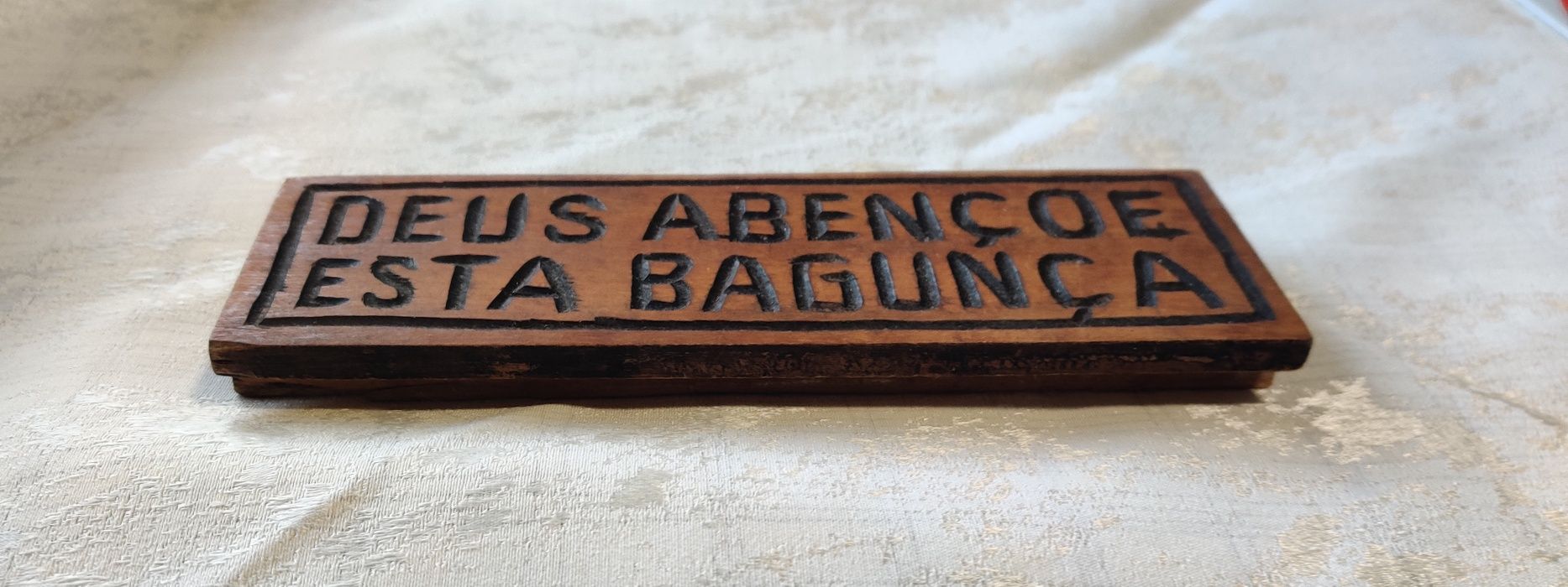 Tabuleta Deus abençoe esta bagunça