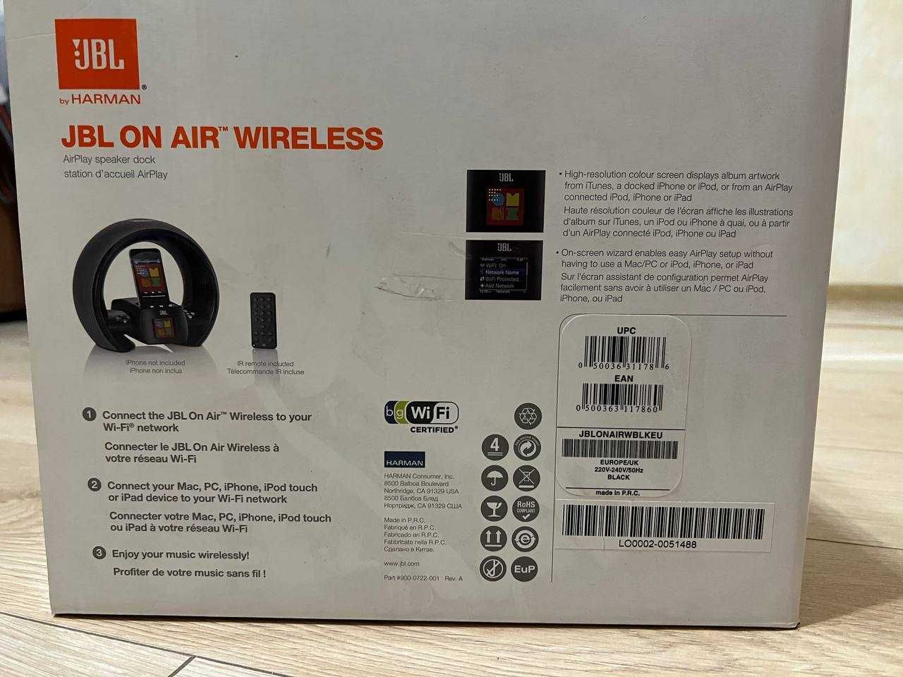 Акустика JBL On Air Wireless black. Колонка JBL. БУ