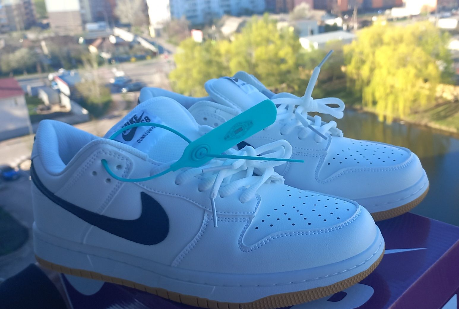 Найк данк белые низкие Nike Dunk sb low pro Кожа