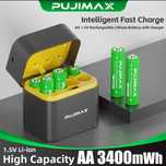 Батарейки акумуляторні AA 1.5v Li-ion 8шт.  +футляр зарядка