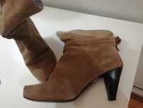 Botas camurça castanhas