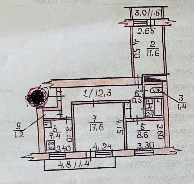 В Продаже 3 к к , Лески , ул. Киевская, чешка