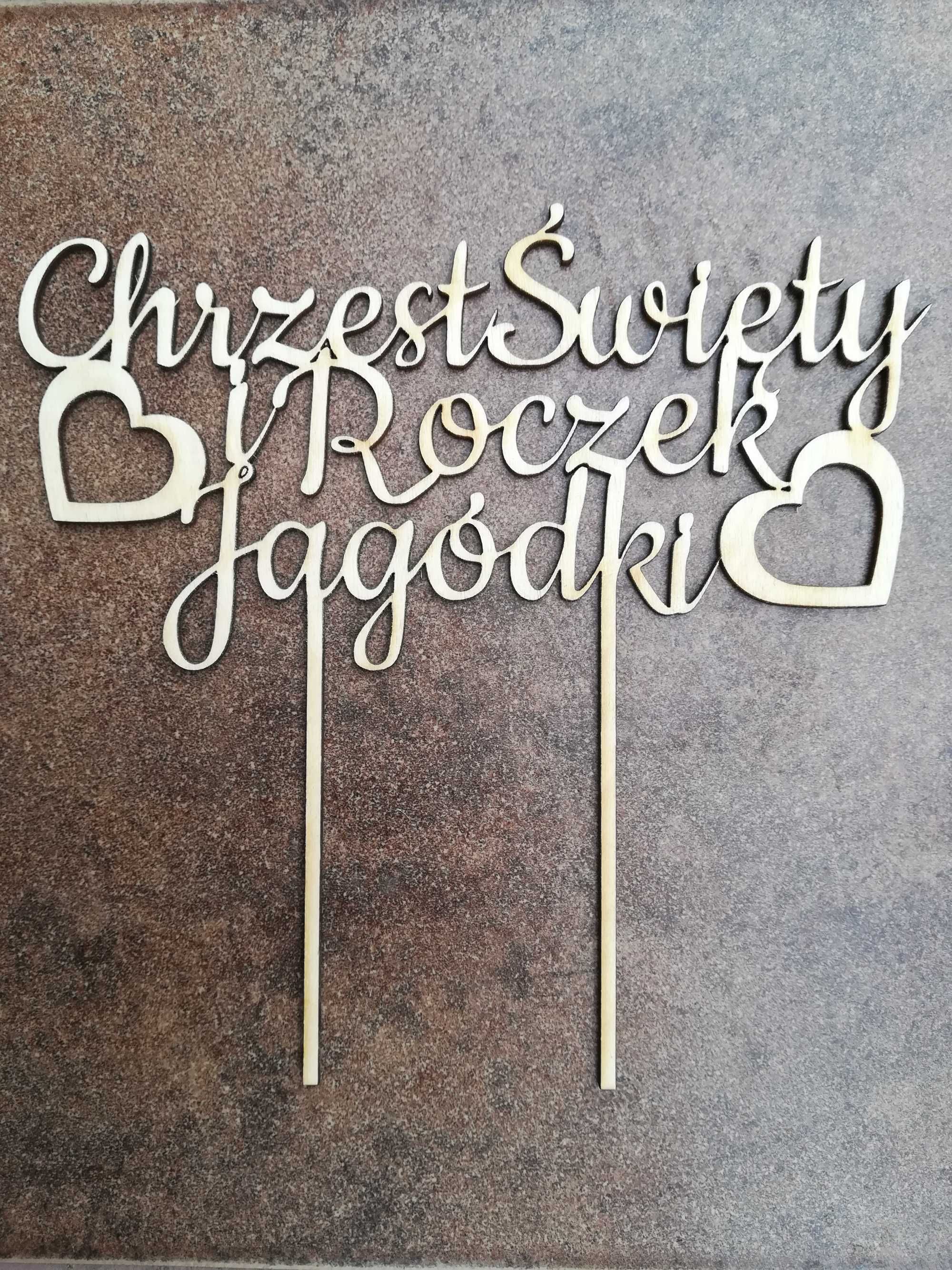 Topper Chrzest Święty i roczek