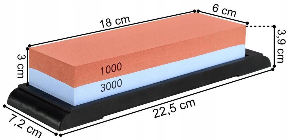Kamień Wodny ostrzałka do Noży 1000, 3000 Podst  Gumowa