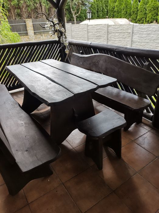 Sprzedam komplet dębowych mebli ogrodowych