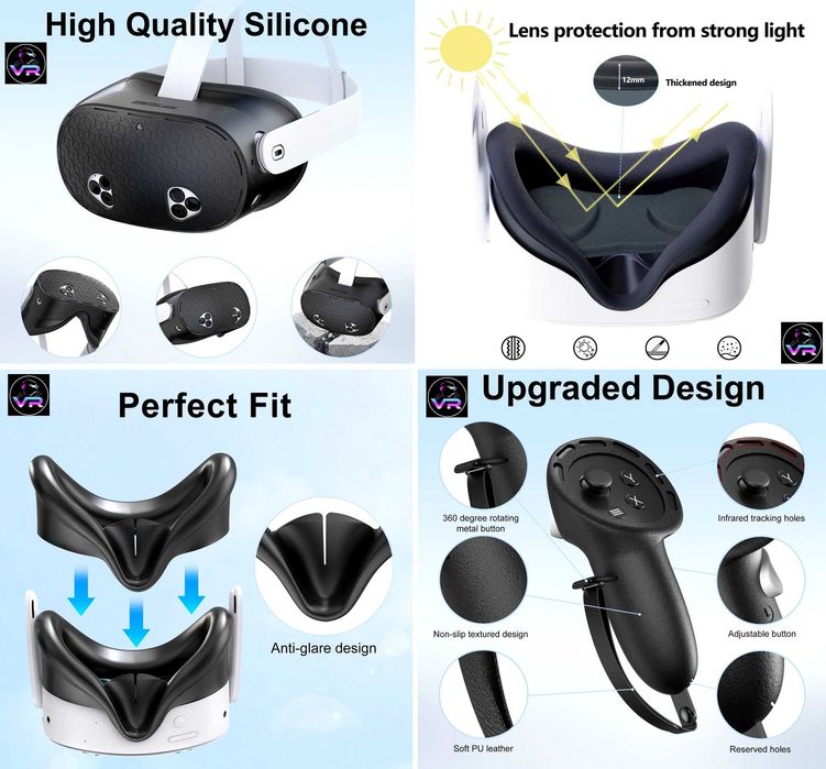 ‼️Meta Quest 3S захисні чохли, набір (10-в-1) чехлы, плівка Oculus