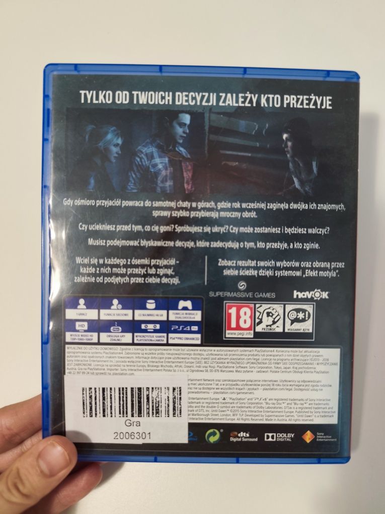 Until Dawn gra PS4 wersja PL