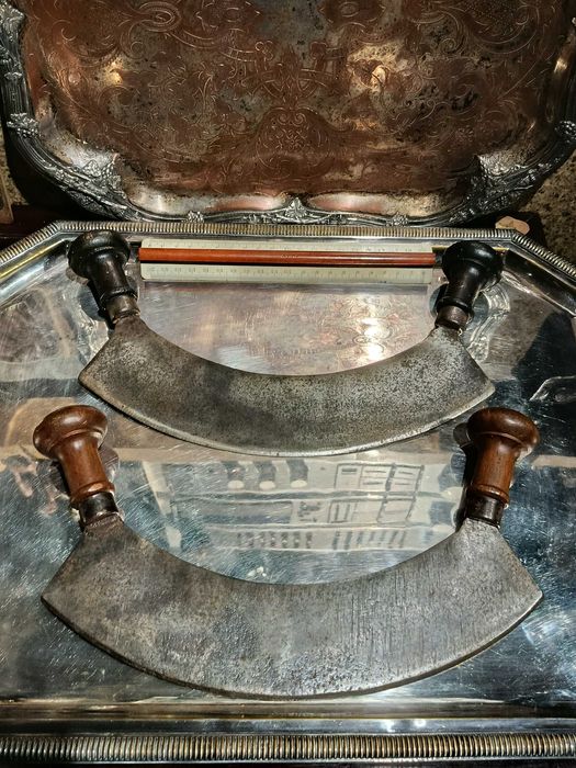 Grandes Cutelos Culinários Antigos Guimarães Séc XIX 27 cm Lâmina