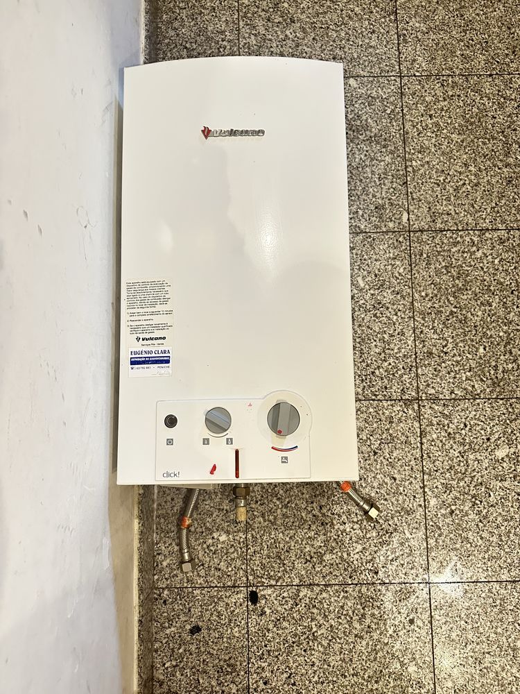 Esquentador Vulcano de botija de gas nao ventilado