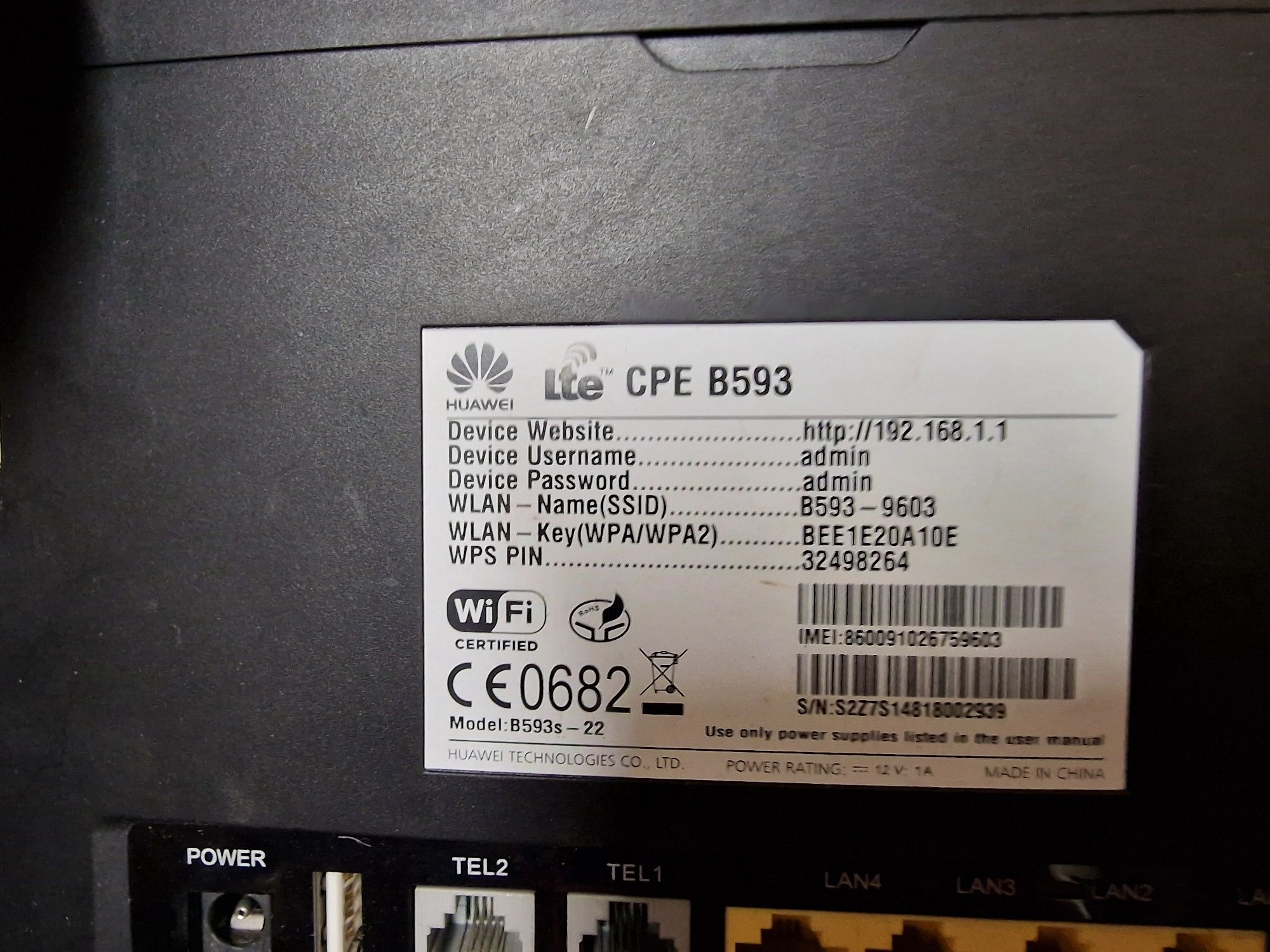 Ruter huawei CPE B593