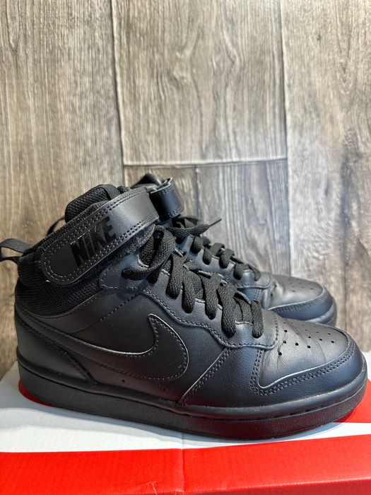 Buty damskie czarne trampki nike court borough mid 2 36,5