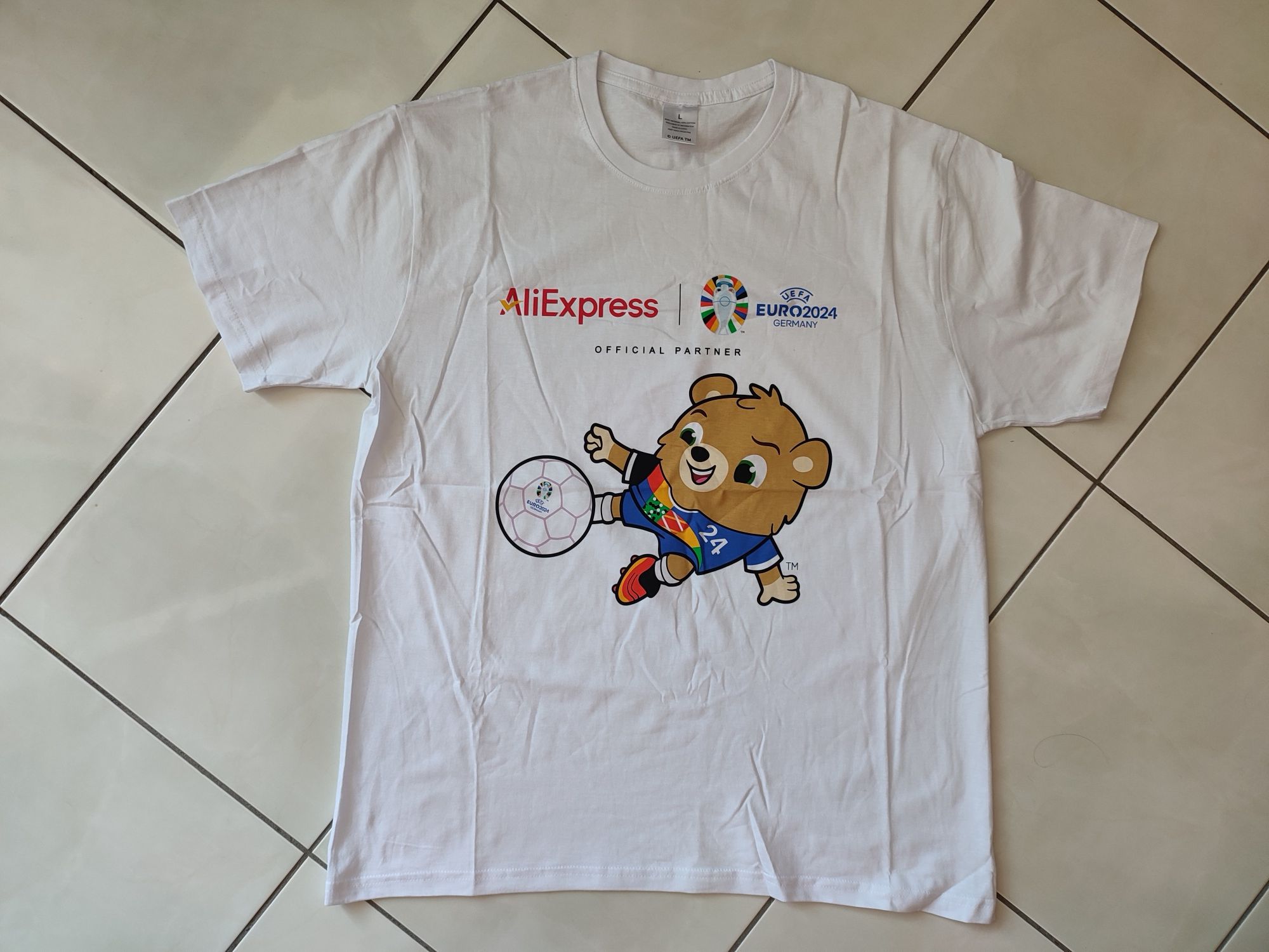 Оригінальна футболка Euro 2024 від офіційного спонсору AliExpress р.L